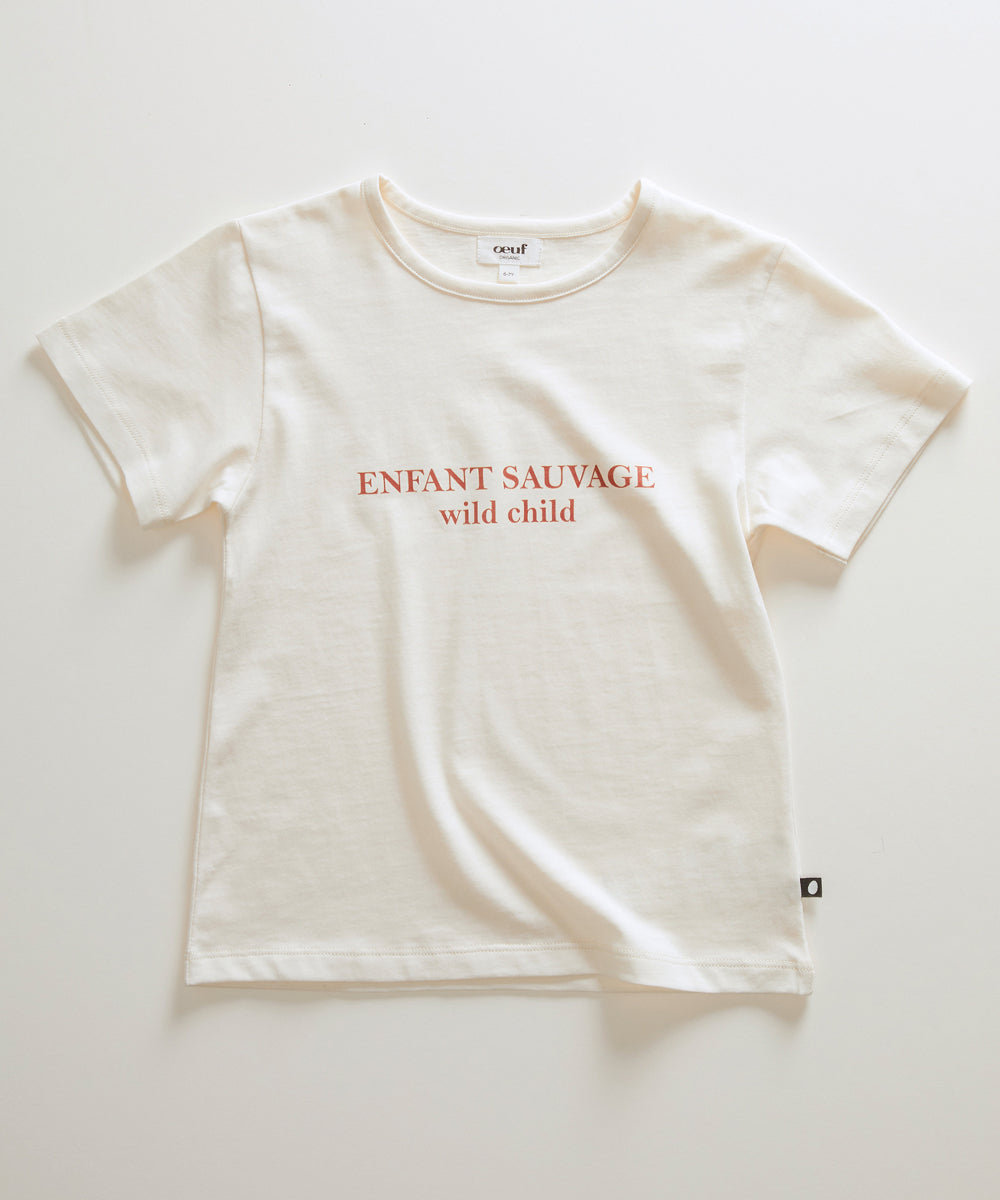 Oeuf Kid Tee Shirt - Gardenia/Wild Child