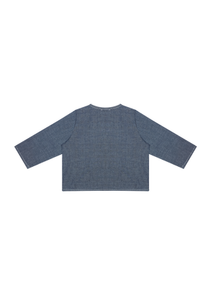 The New Society Chambre Baby Shirt - Blue Chambre