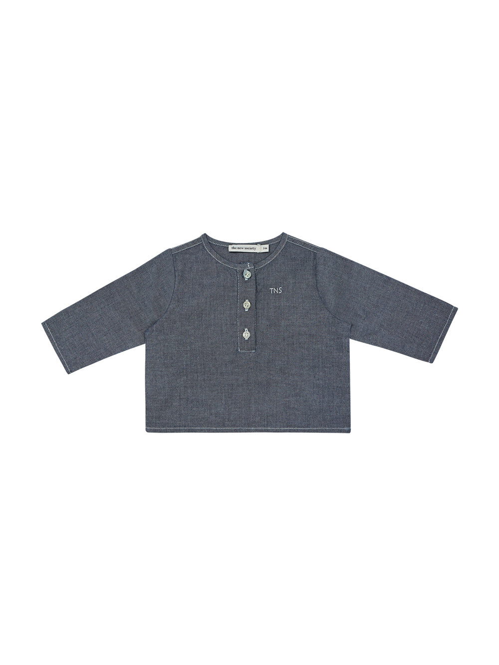The New Society Chambre Baby Shirt - Blue Chambre