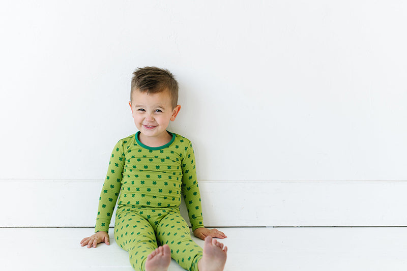 Kickee Pants Print Long Sleeve Pajama Set - Meadow Clover