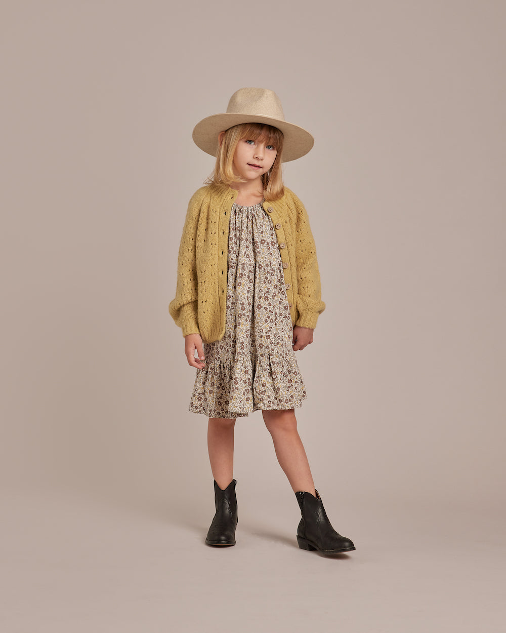 Rylee + Cru Tulip Cardigan - Lemon