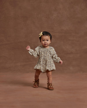 Rylee + Cru Long Sleeve Bubble Romper - Autumn Floral
