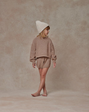 Rylee + Cru Knit Shorts - Heathered Mocha