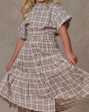 Rylee + Cru Joelle Skirt - Mocha Plaid