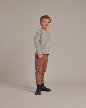 Rylee + Cru Long Sleeve Skater Tee - Marine Stripe