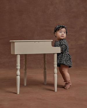 Rylee + Cru Long Sleeve Bubble Romper - Dark Floral