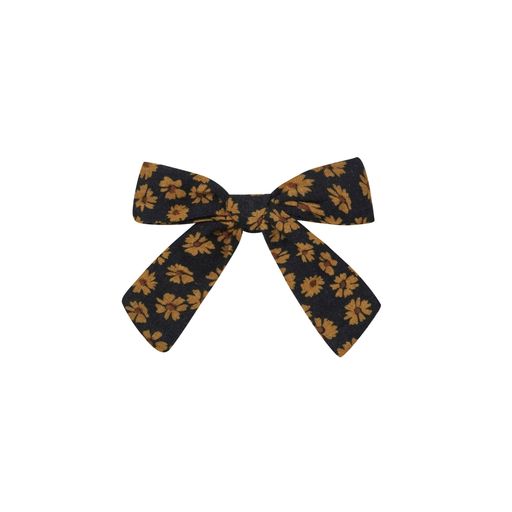 Rylee + Cru Girl Bow with Clip - Black Floral