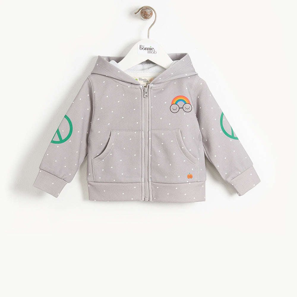 Bonnie Mob Donny Pandas For Peace Hoodie - Grey