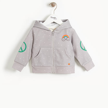Bonnie Mob Donny Pandas For Peace Hoodie - Grey