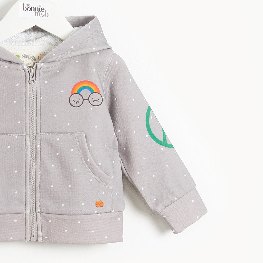 Bonnie Mob Donny Pandas For Peace Hoodie - Grey