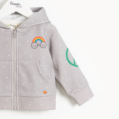 Bonnie Mob Donny Pandas For Peace Hoodie - Grey