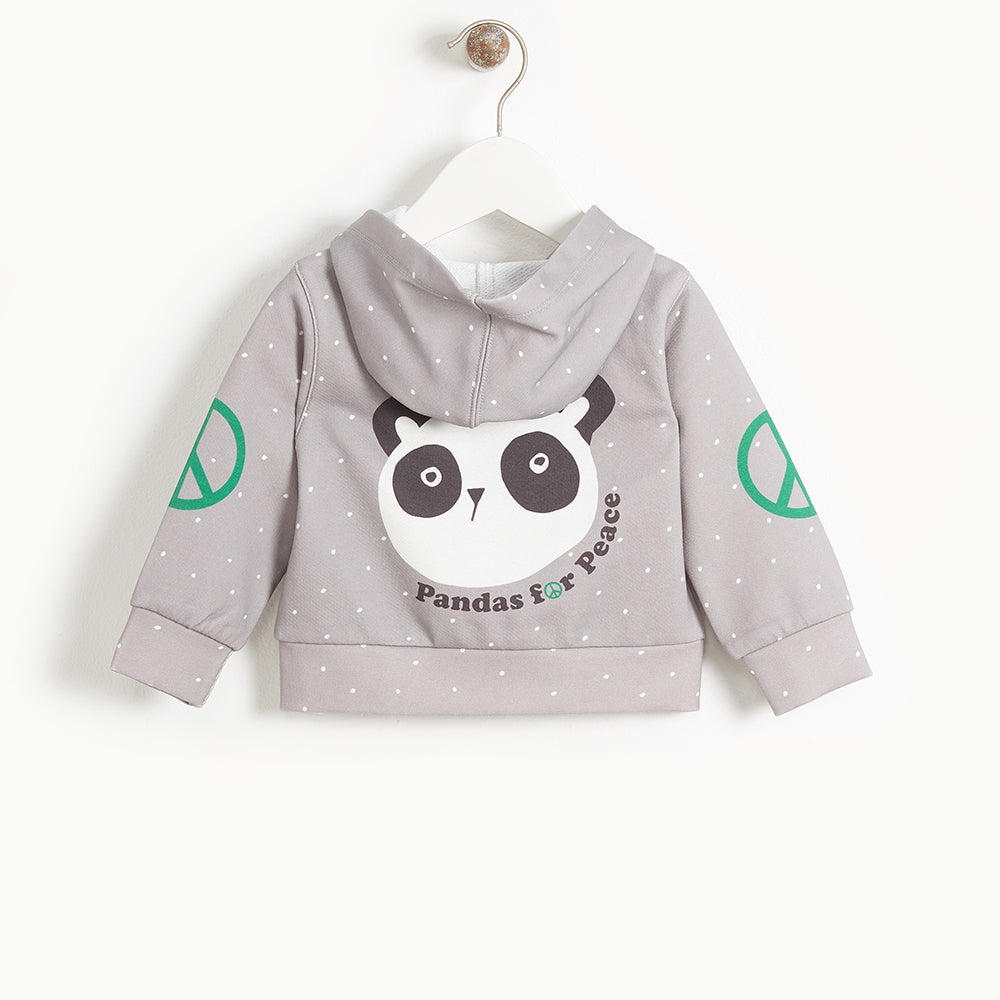 Bonnie Mob Donny Pandas For Peace Hoodie - Grey