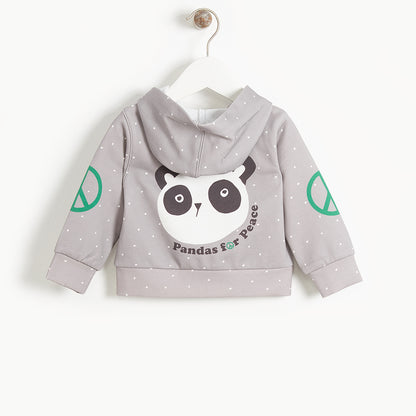 Bonnie Mob Donny Pandas For Peace Hoodie - Grey