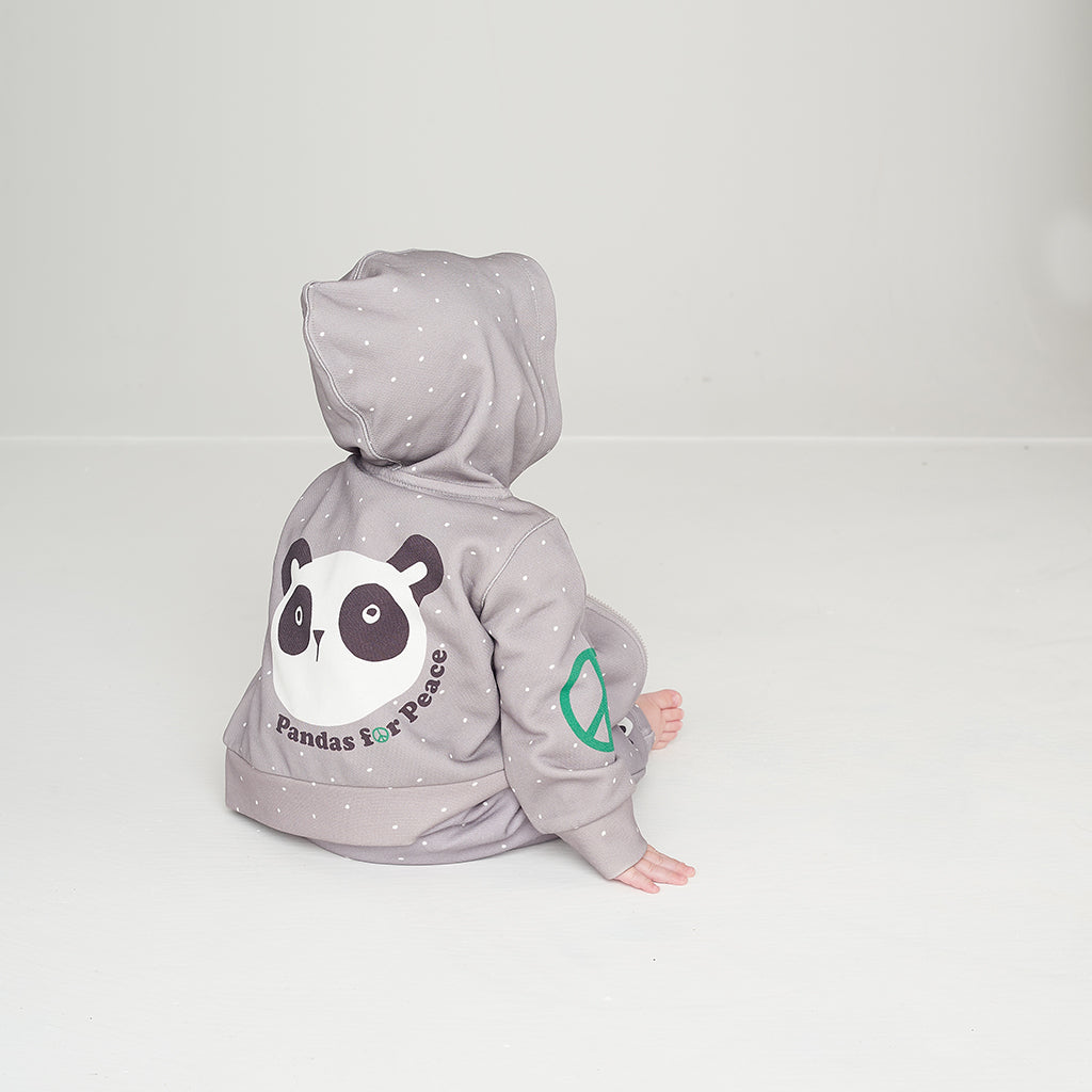 Bonnie Mob Donny Pandas For Peace Hoodie - Grey