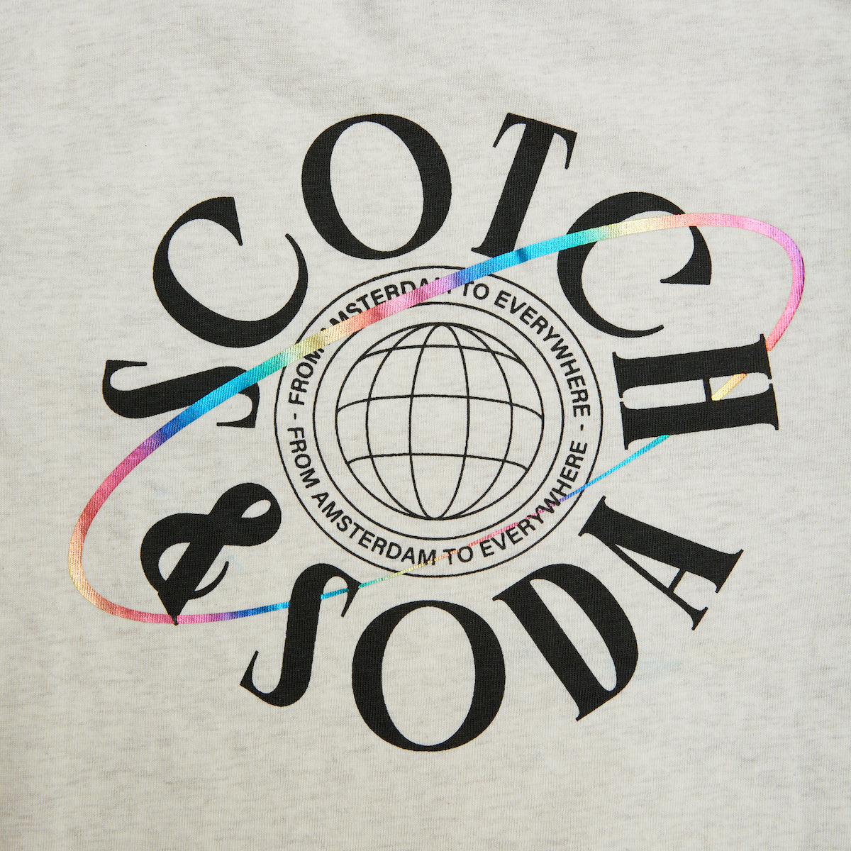 Scotch & Soda Boys Long Sleeve Artwork T-Shirt - Ecru