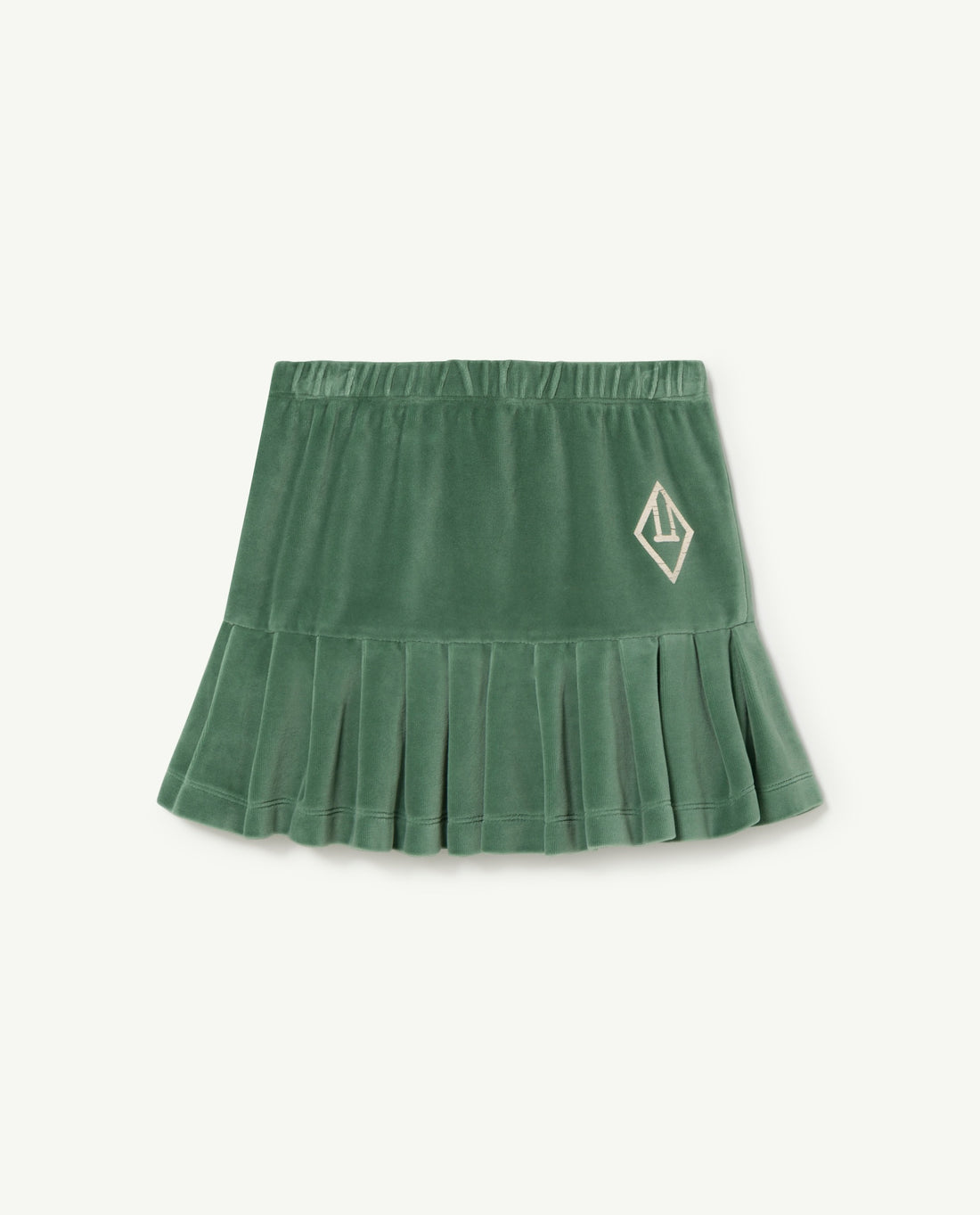 The Animals Observatory Velvet Bird Kids Skirt - Green