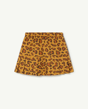 The Animals Observatory Bird Kids Skirt - Yellow Leopard