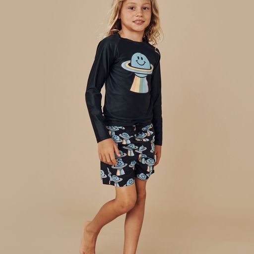 Huxbaby Rainbow Planet Swim Short - Rainbow Planet Print