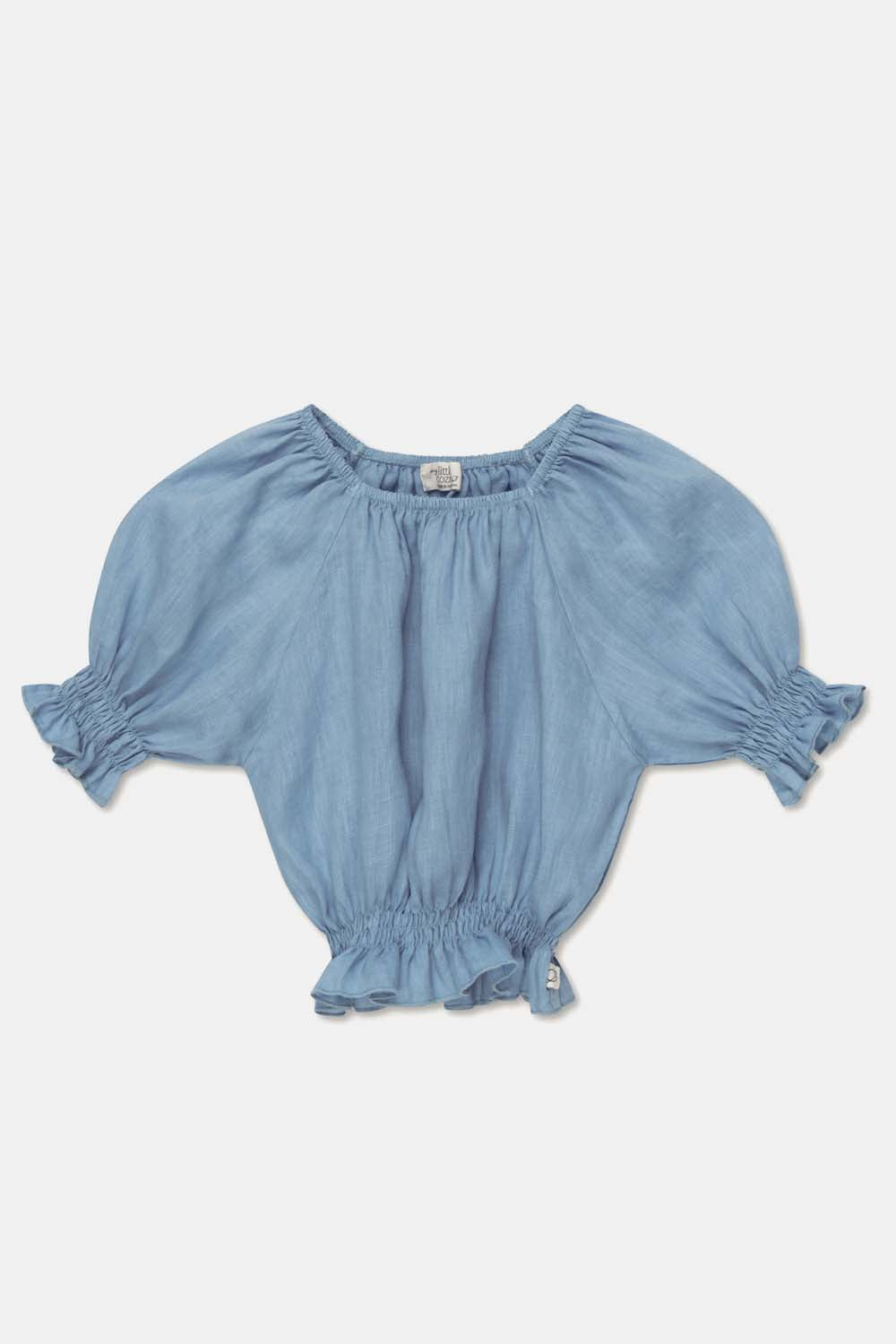 My Little Cozmo Flora Crop Top - Sky Blue
