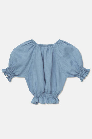 My Little Cozmo Flora Crop Top - Sky Blue