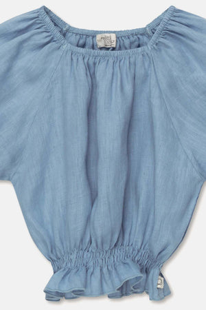 My Little Cozmo Flora Crop Top - Sky Blue