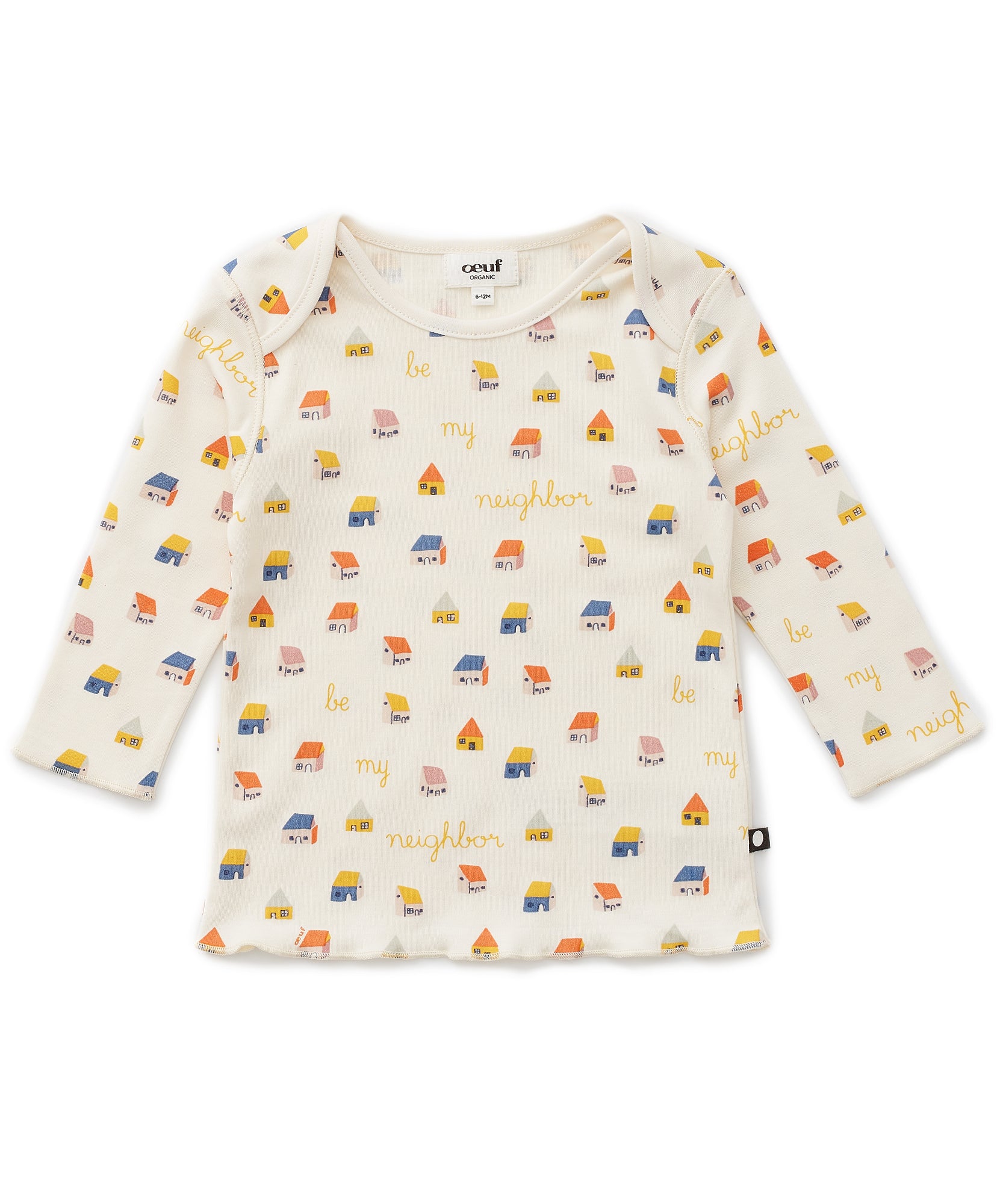 Oeuf Longsleeve Baby Tee - Gardenia
