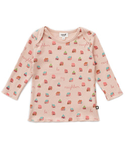Oeuf Longsleeve Baby Tee - Warm Blush