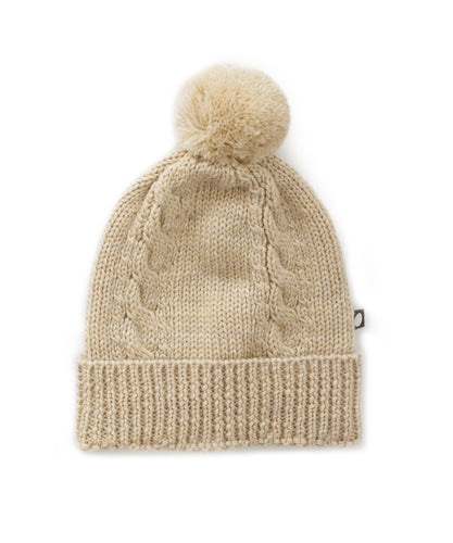 Oeuf Cable Knit Beanie - Beige