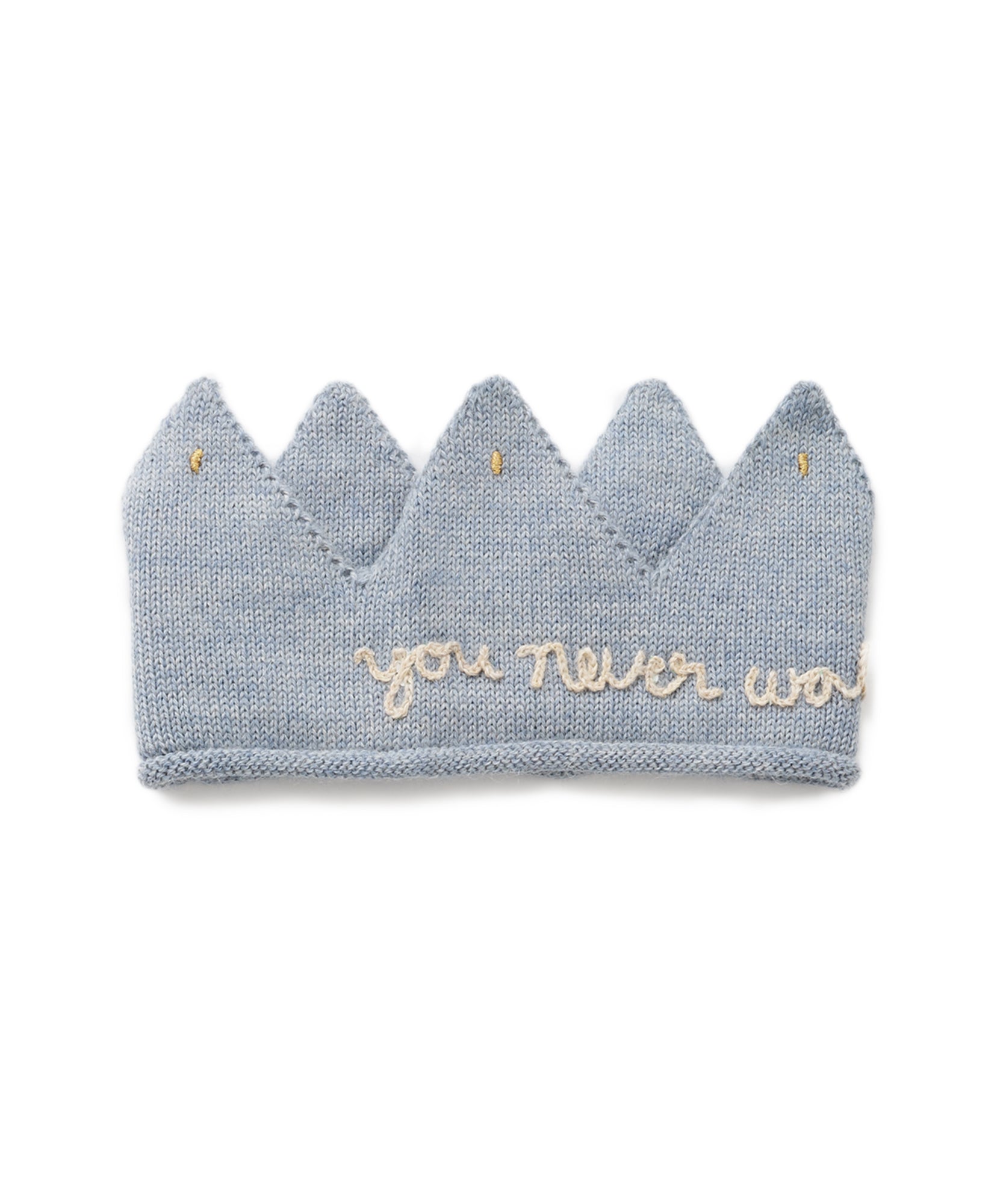 Oeuf Embroidered Crown - Dusty Blue