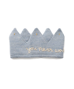 Oeuf Embroidered Crown - Dusty Blue