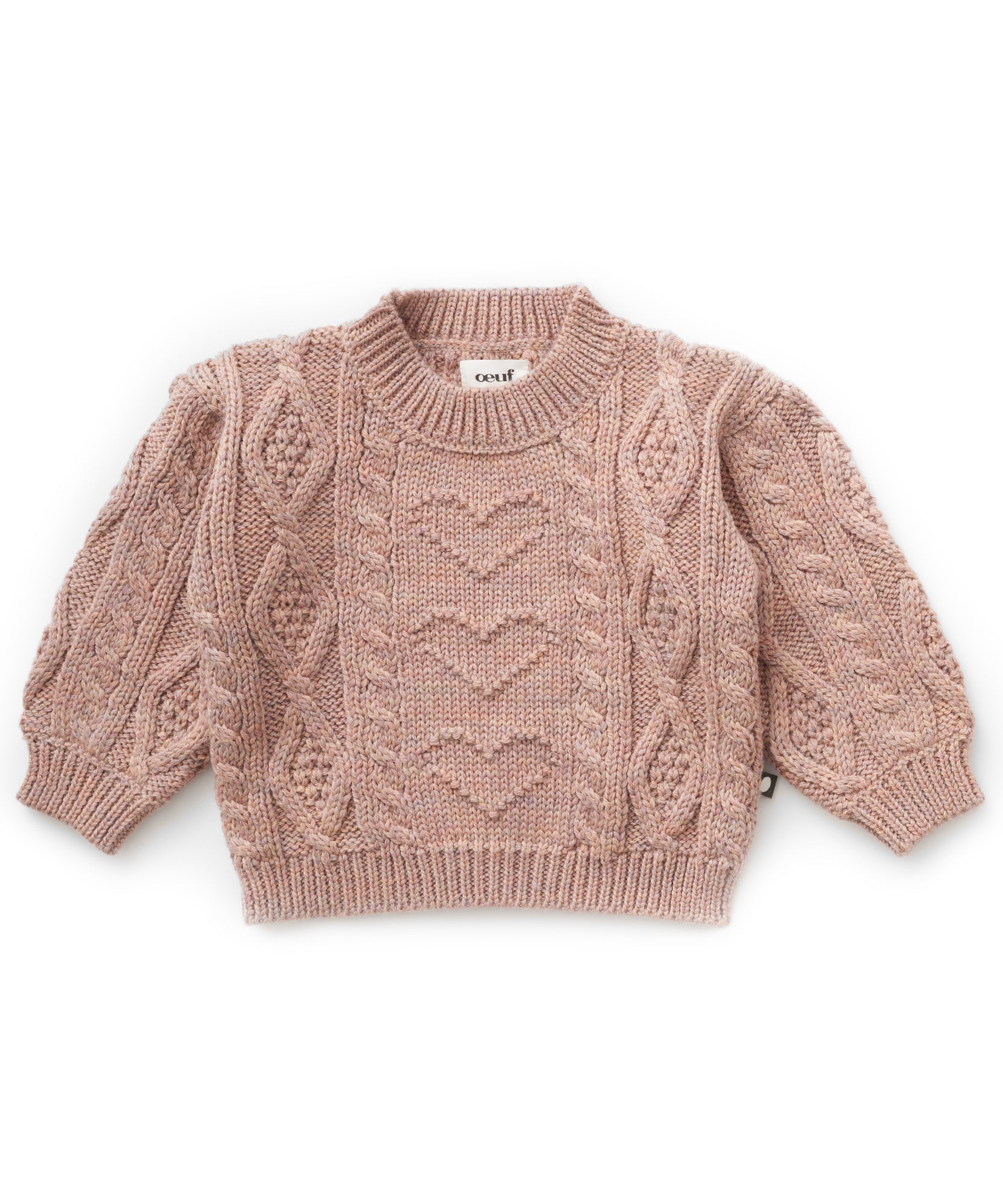Oeuf Heart Bobble Sweater - Funfetti