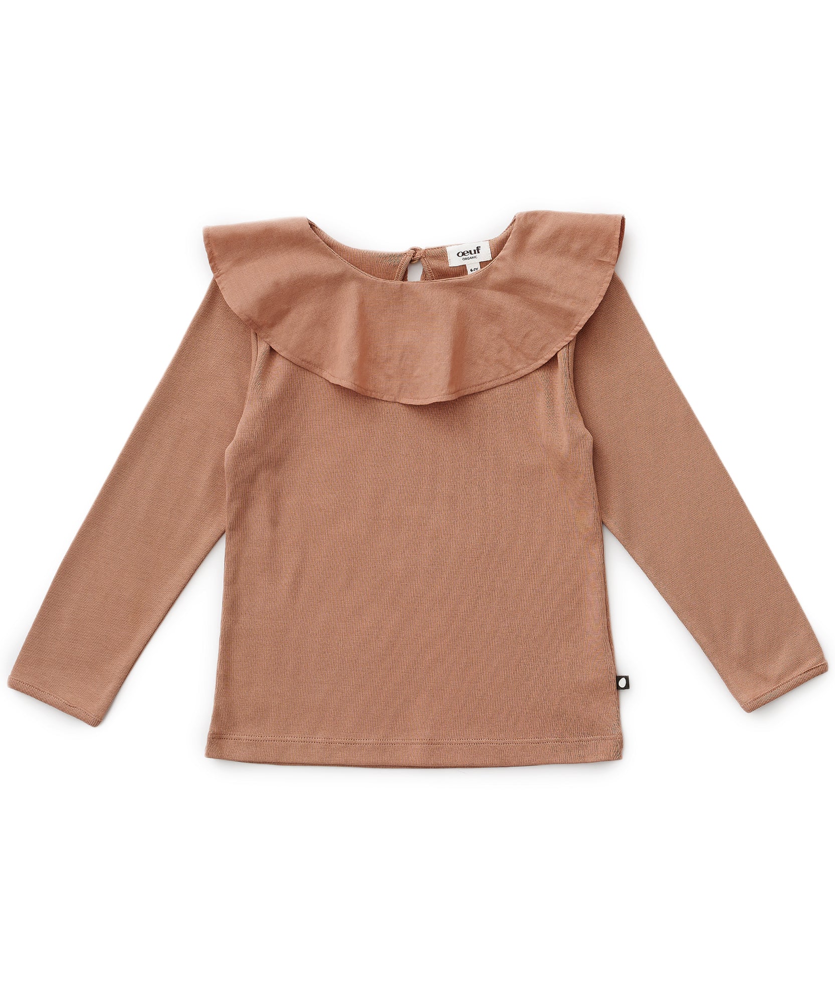 Oeuf Ruffle Collar Shirt - Dune