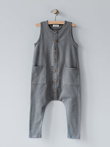 The Simple Folk The Free Range Playsuit - Lead Gray