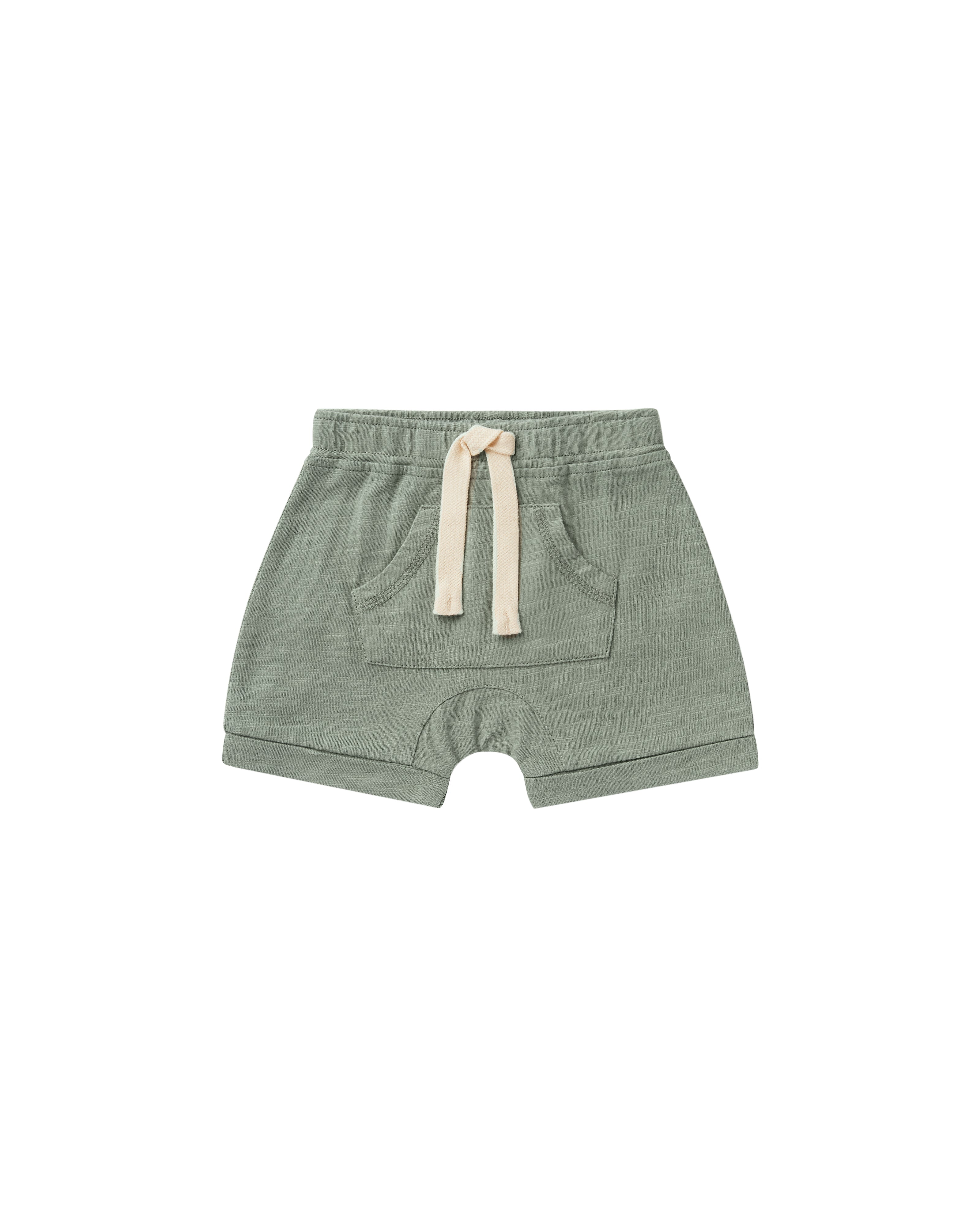 Rylee + Cru Front Pouch Short - Aqua