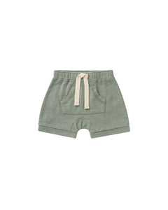 Rylee + Cru Front Pouch Short - Aqua