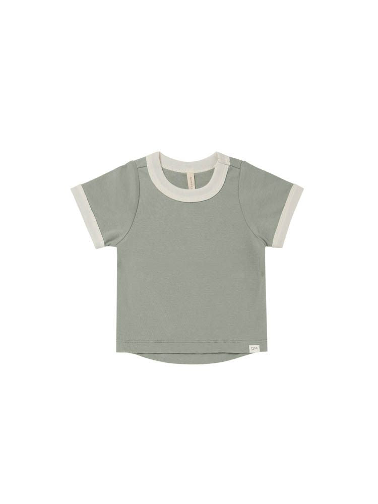 Quincy Mae Ringer Tee - Spruce
