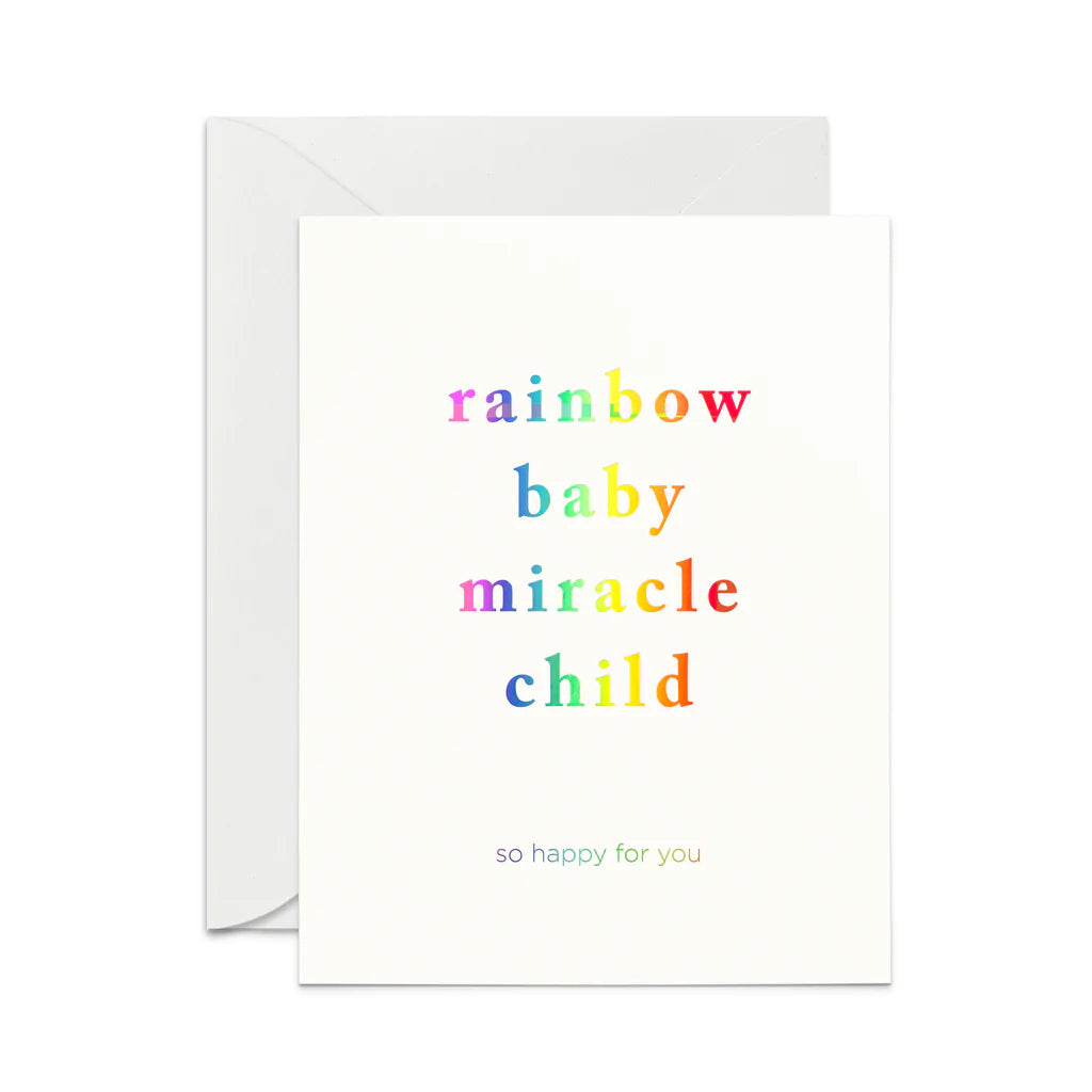 Smitten on Paper Greeting Card - Rainbow Baby