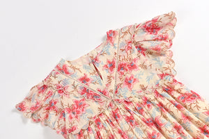 Louise Misha Siloe Dress - Raspberry Flowers