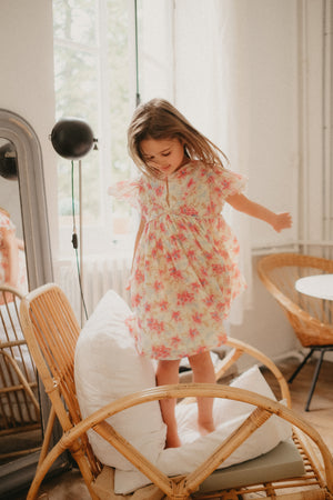 Louise Misha Siloe Dress - Raspberry Flowers