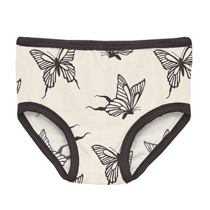 Kickee Pants Print Girl's Underwear - Natural Swallowtail