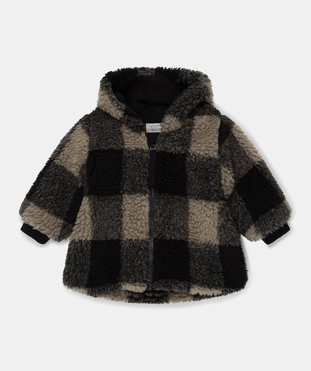 My Little Cozmo Haven Plaid Sherpa Baby Coat - Multi