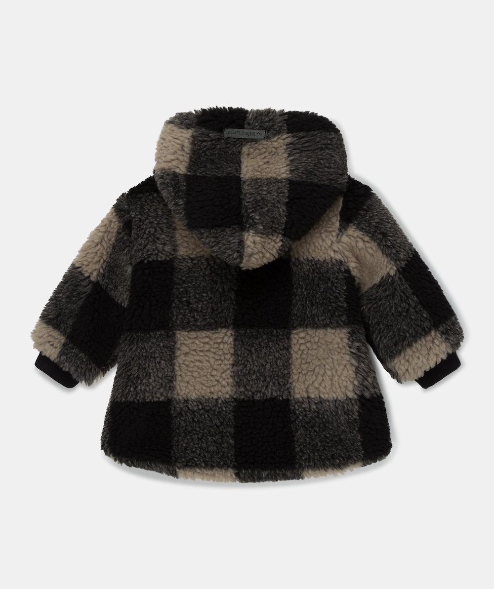 My Little Cozmo Haven Plaid Sherpa Baby Coat - Multi