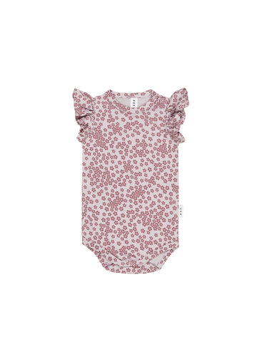 Huxbaby Floral Frill Onesie - Lilac