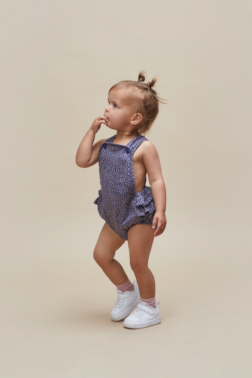 Huxbaby Ditzy Animal Frill Playsuit - Dark Blue