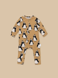 Huxbaby Cool Penguin Zip Romper - Amber