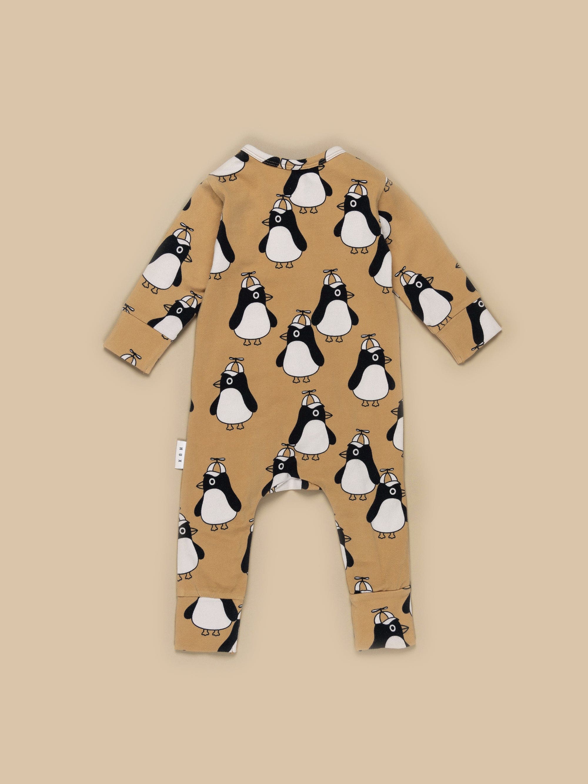 Huxbaby Cool Penguin Zip Romper - Amber