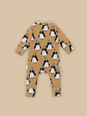 Huxbaby Cool Penguin Zip Romper - Amber