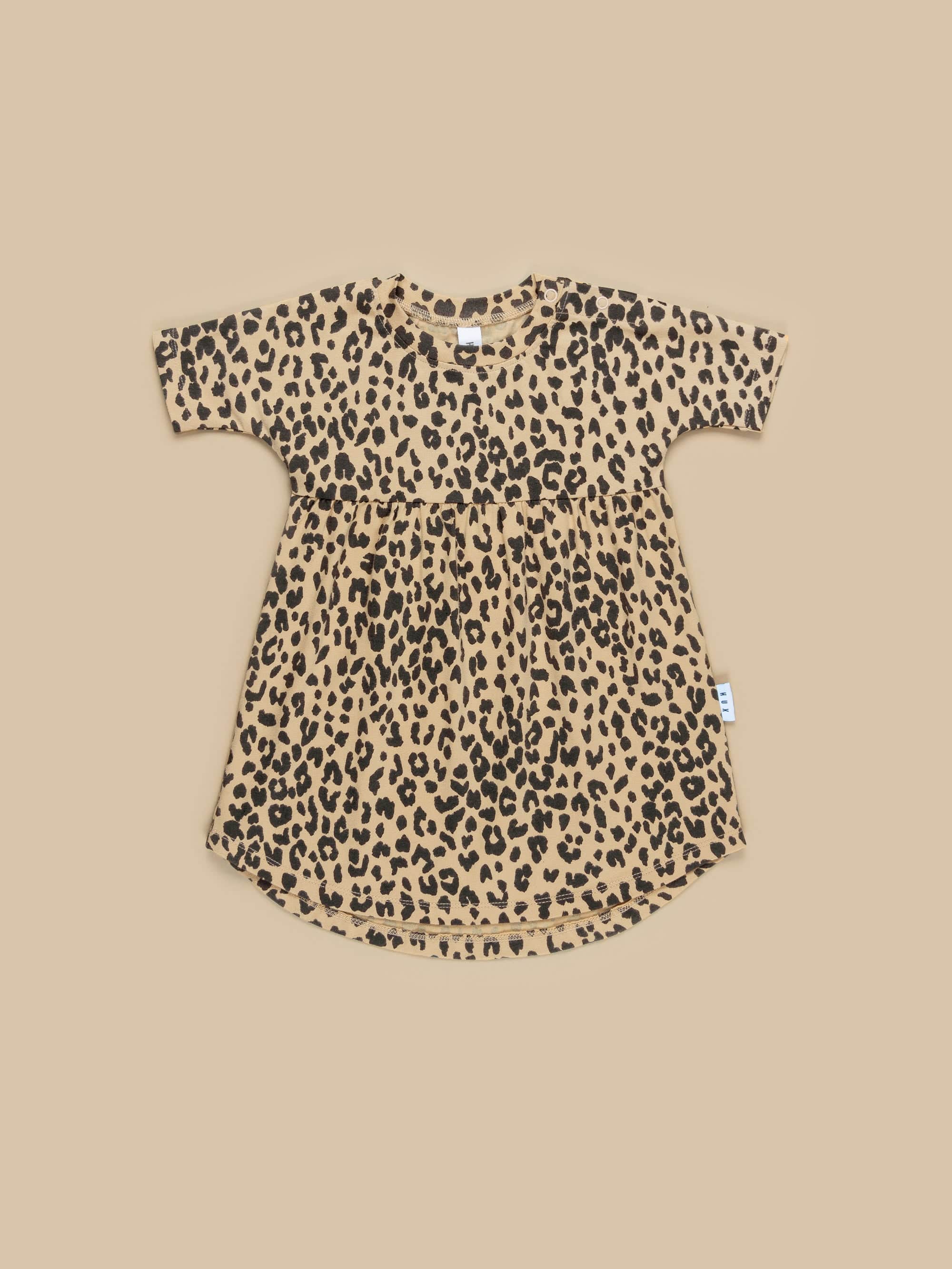 Huxbaby Leopard Swirl Dress - Honeycomb
