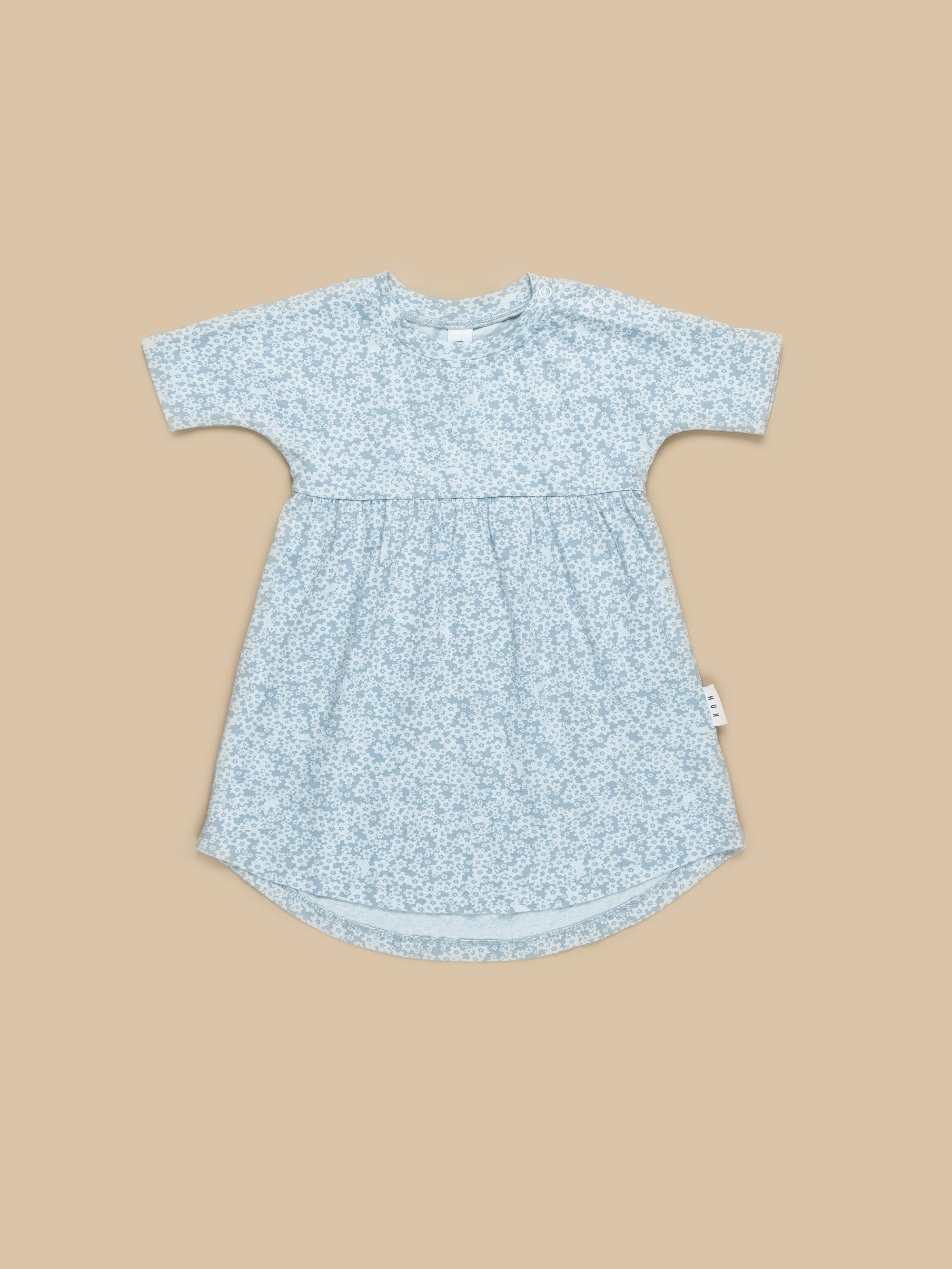 Huxbaby Floral Bunnies Swirl Dress - Frozen