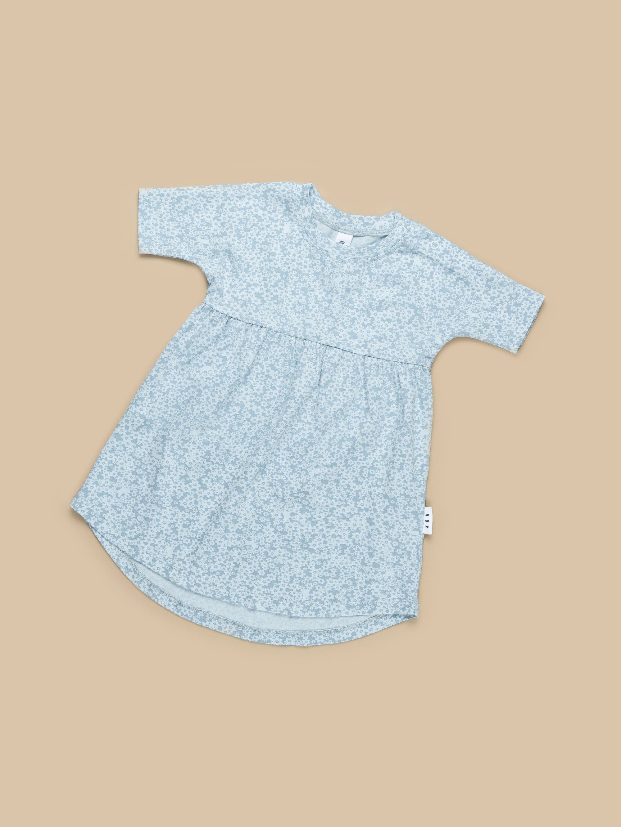 Huxbaby Floral Bunnies Swirl Dress - Frozen